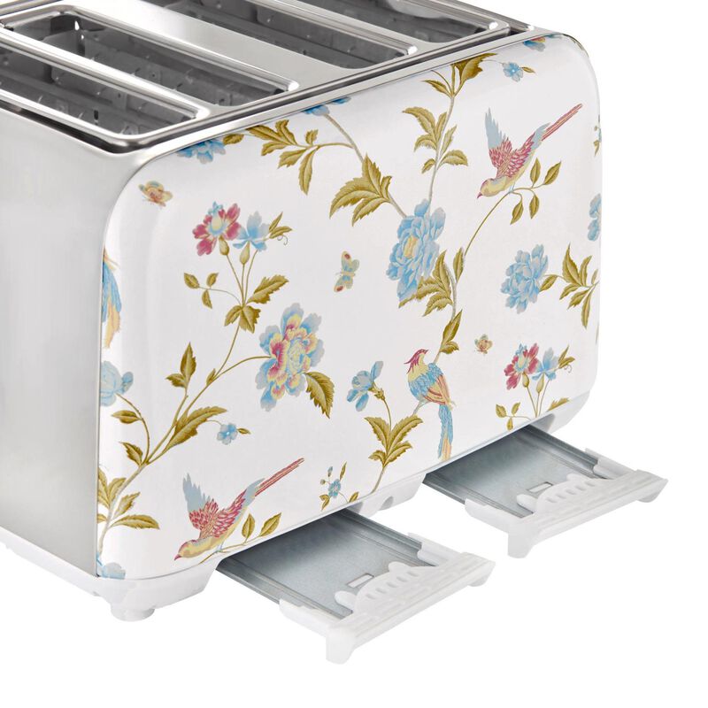Laura Ashley 4 Slice Toaster Elvenden -  White & Silver image number 1